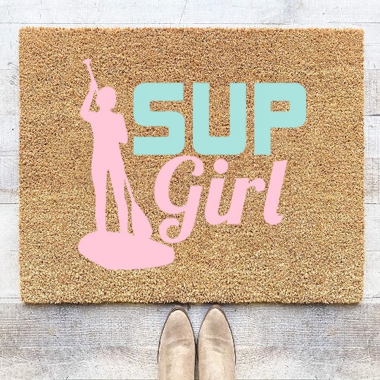 SUP Girl Stand Up Paddle Board Coir Doormats