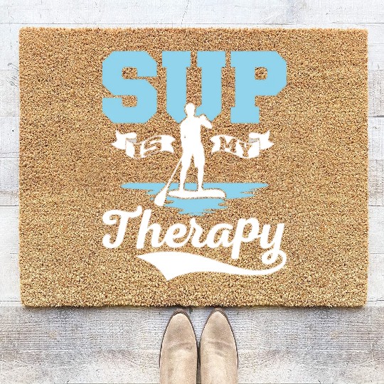 SUP Is My Therapy Stand Up Paddle Board Coir Doormats