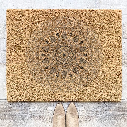 Mandala rest, calm and pleasure Coir Doormats