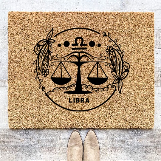 Libra: Embracing Balance and Harmony in Life. Coir Doormats