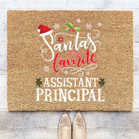 Santa'S Favorite Assistant Principal Party Coir Doormats