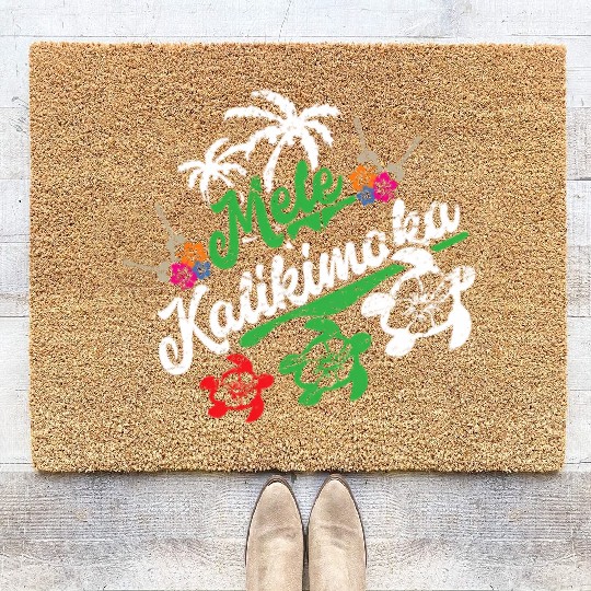 Mele Kalikimaka - Fun Merry Coir Doormats