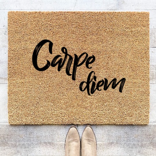 Carpe Diem Seize The Day Yoga Coir Doormats