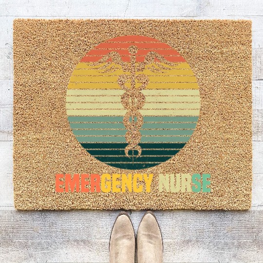 Emergency Room Nurse Er Nursing Coir Doormats
