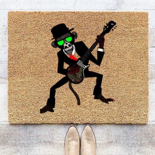 Zombie Monkey Guitar Electric Coir Doormats