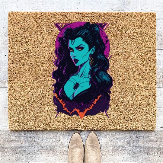 Vampire Girl Coir Doormats
