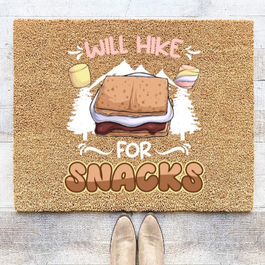 Wanderlust Climber funny Mountain Hiking Snack Coir Doormats