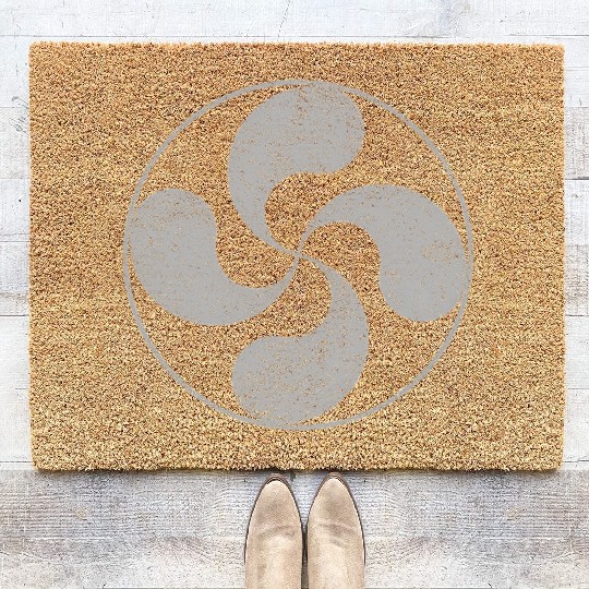 Lauburu Basque Cory Symbol People Coir Doormats