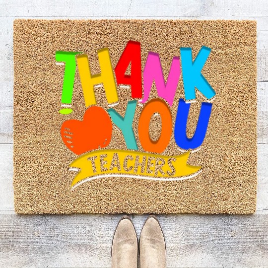 Thank you teacher - Gratitude Coir Doormats