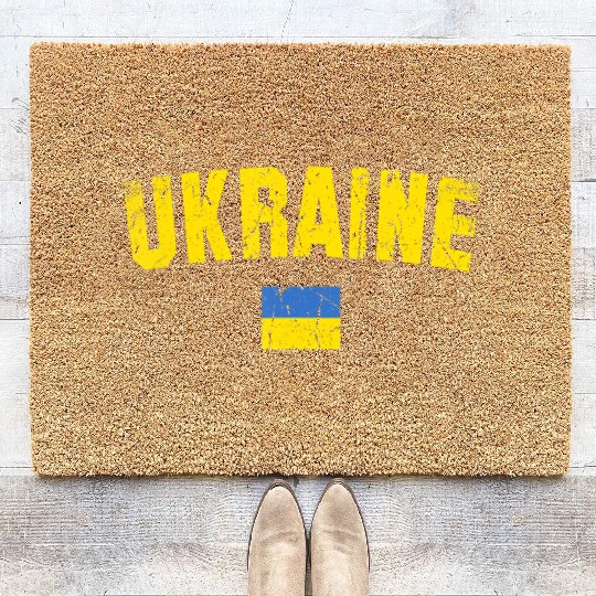 Ukraine Flag Ukraine Coir Doormats