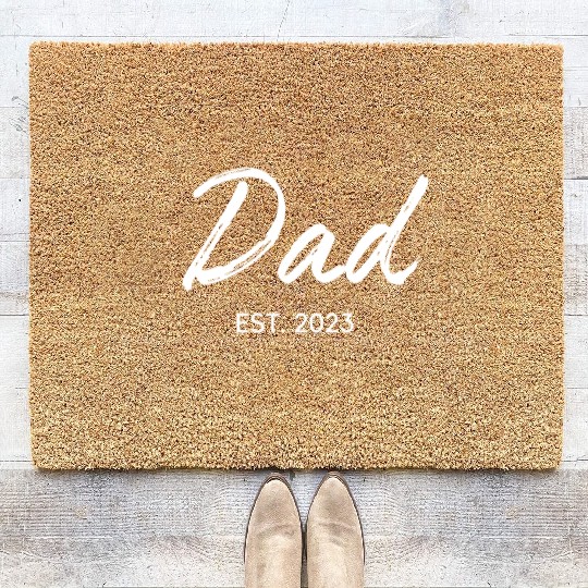 DAD EST.2023, Daddy To Be Coir Doormats