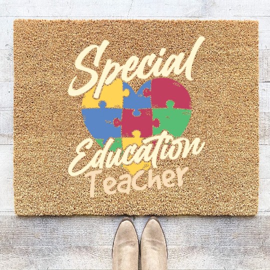Special Education Teacher Cute Sped Awareness Coir Doormats