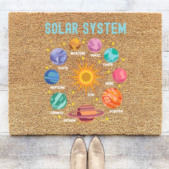 Solar System Planets Science Coir Doormats