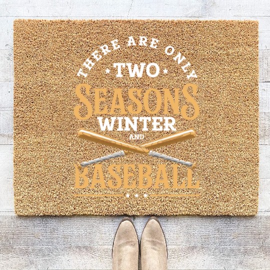 Baseball Bat Team Coach Coir Doormats