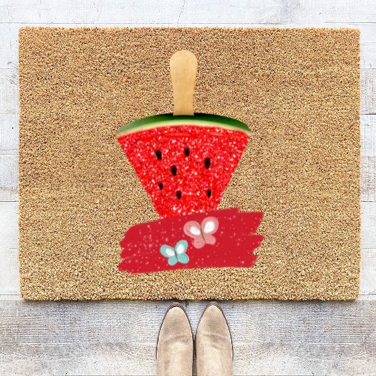 summer watermelon Coir Doormats