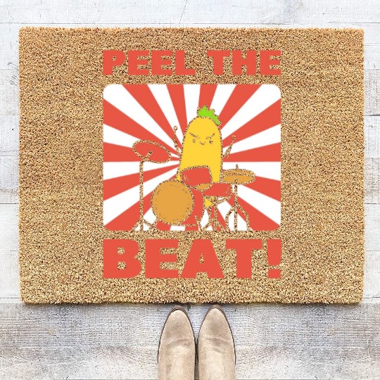 Banana Puns Drummer Coir Doormats