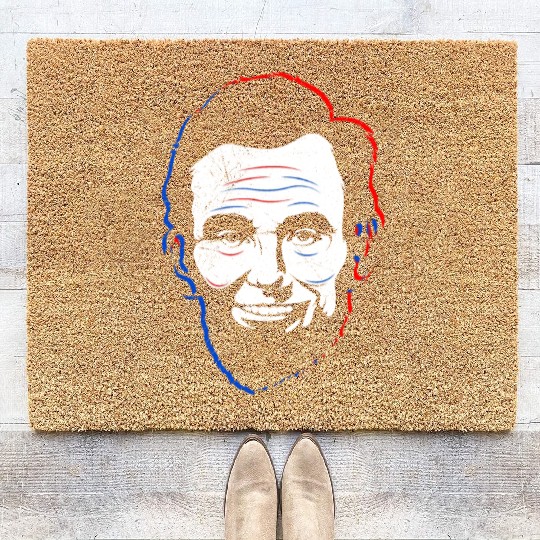 Merica Lincoln Independence Day USA Party Coir Doormats