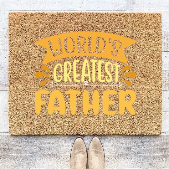 World s Greatest Father Coir Doormats