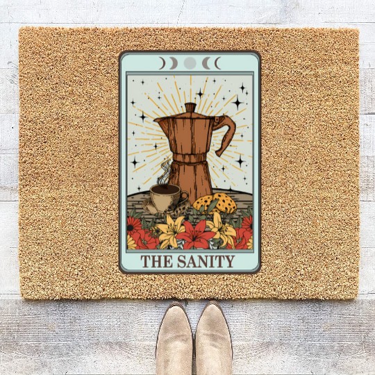 Coffee Tarot Card The Sanity Coir Doormats