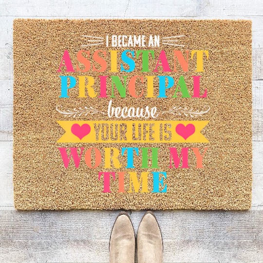 Assistant Principal Cute Appreciation Back to Coir Doormats