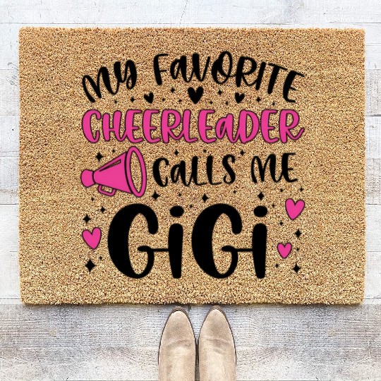 Proud Cheer Gigi Grandma Of A Cheerleader Gigi Coir Doormats