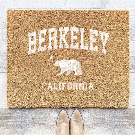 Berkeley California Ca Distressed Sports Coir Doormats