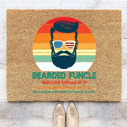 Bearded Funcle Definition Uncle Coir Doormats