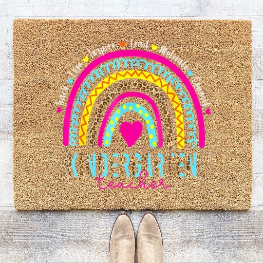 Kindergarten Teacher Back To School Appreciation Coir Doormats