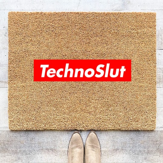Technoslut Techno Slut Edm Rave Electro Dance Coir Doormats