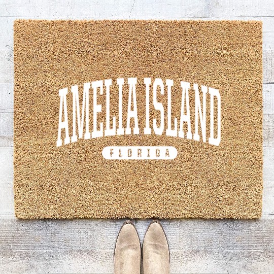 College Style Amelia Island Florida Coir Doormats