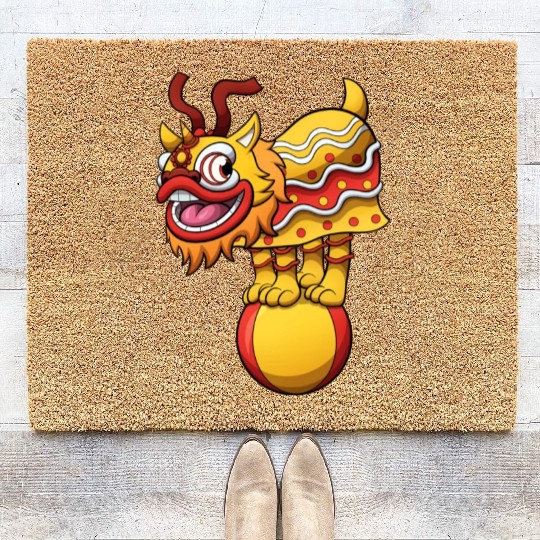 Lion Dance Act Coir Doormats