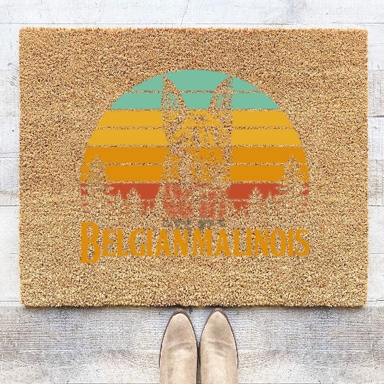 Belgian Malinois Retro Vintage Coir Doormats
