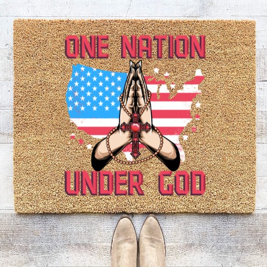 One Nation under God Coir Doormats