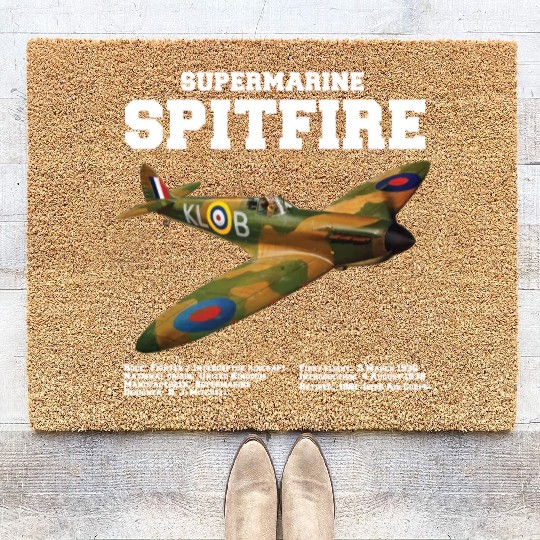 Supermarine Spitfire | WW2 Plane Coir Doormats