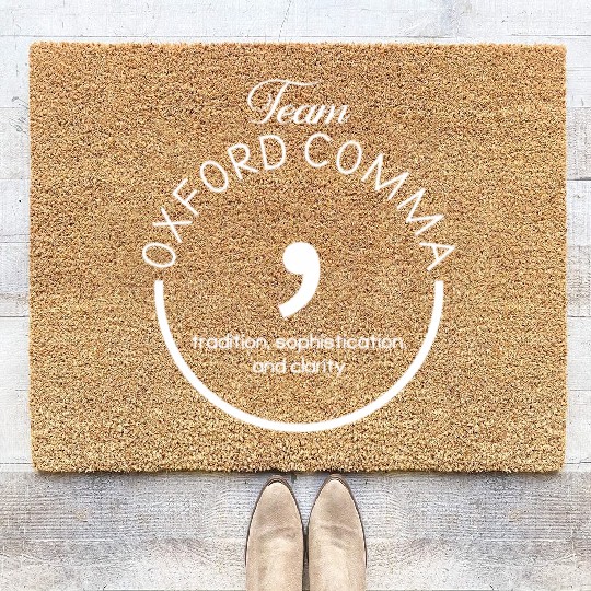 Team Oxford Comma Grammar And Punctuation Coir Doormats