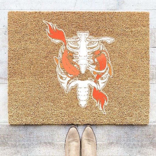 Koi Fish Ribs Aquarist Gift Coir Doormats