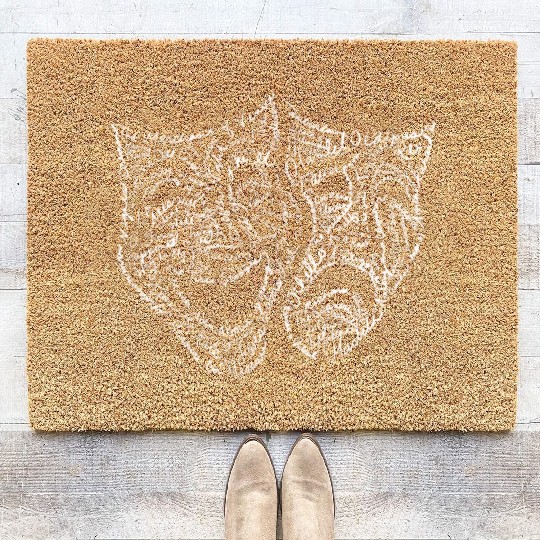 Comedy Tragedy Word Coir Doormats