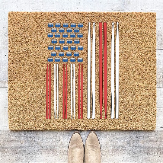 Drum Sticks Drummer Drumming Percussion Coir Doormats