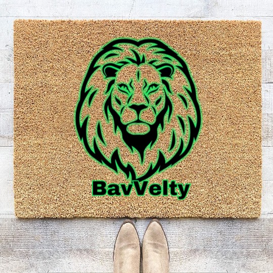 BavVelty head Lion design Coir Doormats