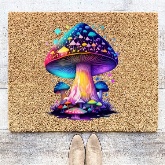 Mystical Fungi Coir Doormats