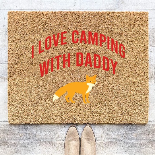 I love camping with daddy Coir Doormats