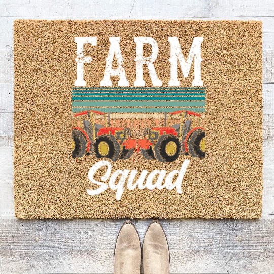 Farm Squad Farmers Ranch Farming Farmer Coir Doormats