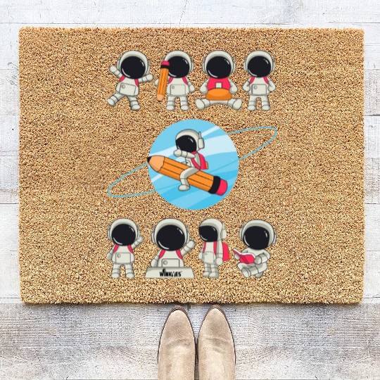 WINKYES - Funny Astronauts Coir Doormats
