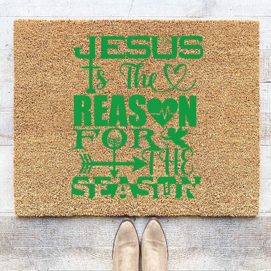 Jesus Is The Reason For The Season Happy Easter Coir Doormats