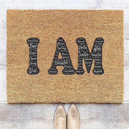Affirmation Art - I Am Coir Doormats