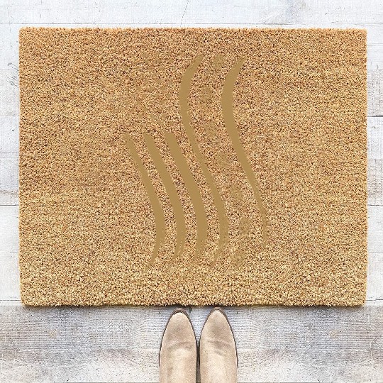 Cicada Line In Waving Distressed Us Flag For Coir Doormats