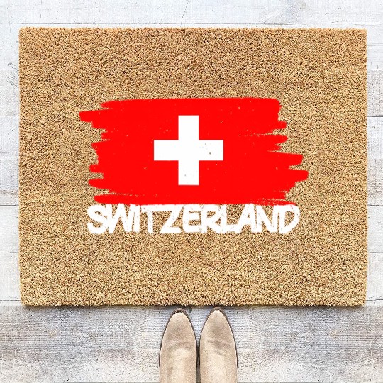 Switzerland Flag Coir Doormats