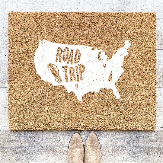 Road Trip US Map | Vacation Travel Coir Doormats