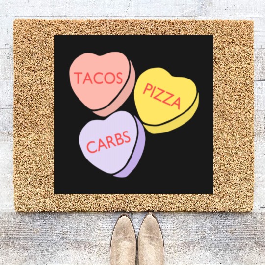 FRONTARTFunny Conversation Hearts Candy Coir Doormats