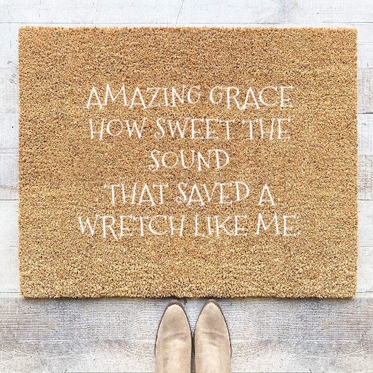 Amazing Grace How Sweet The Sound Coir Doormats